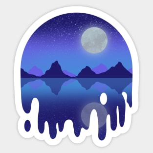 Night Scene Landscape Sticker